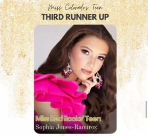 3rd Runner Up - Miss Red Rocks Teen 2024 - Sophia Jones-Ramierez